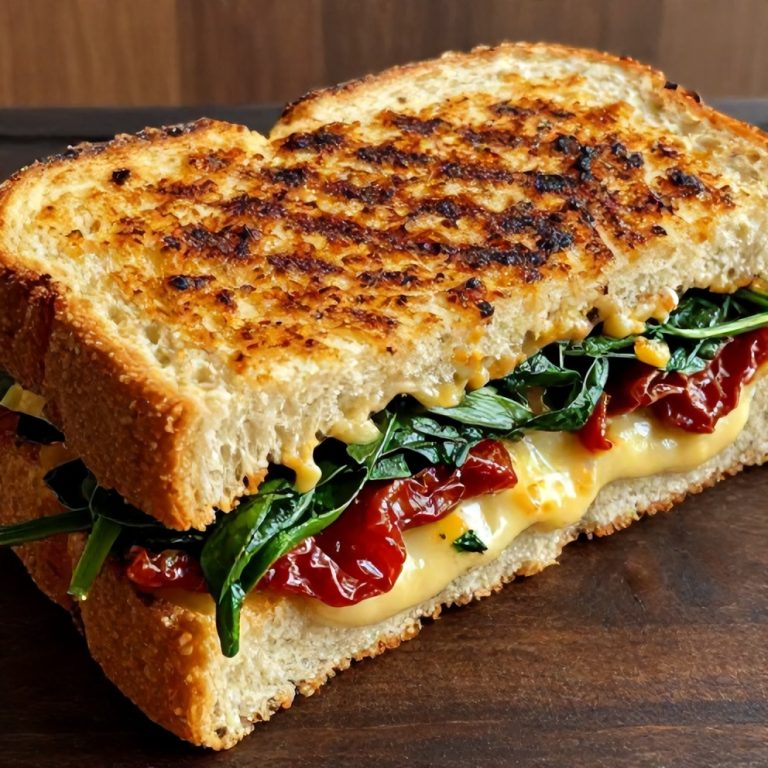 sun-dried tomato spinach grilled cheese