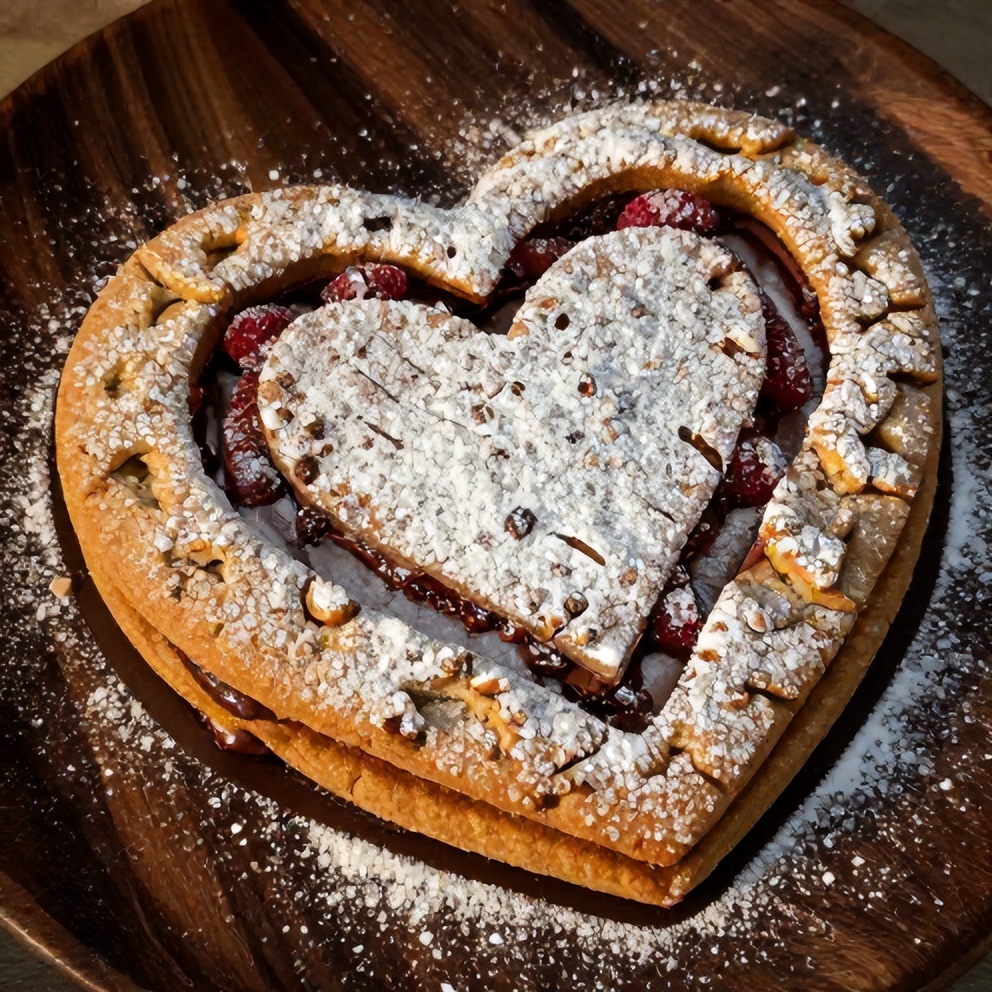 Plated Valentine Ganache Cookies